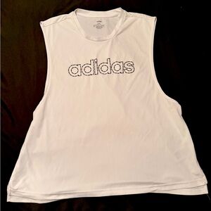 Adidas Women's White Muscle Tee